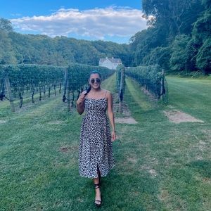 H&M animal print dress